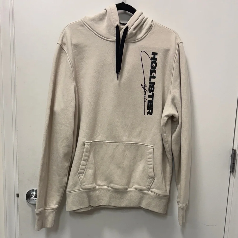 HOLLISTER Beige Hoodie with Logo